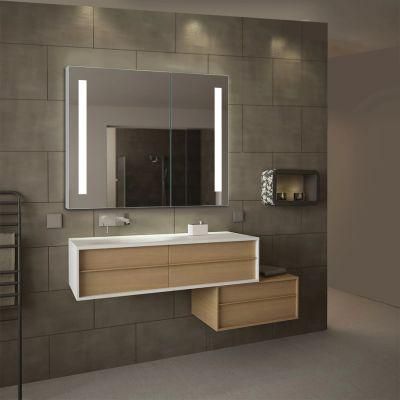 5000K Warm Color Touch Sensor Wall Mounted UL Certificated Bathroom LED Mirror with Defogger