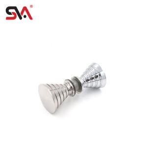 Sva-0314 Factory Price Magnesium Aluminum Funnel Shaped Bathroom Glass Door Knob Handle