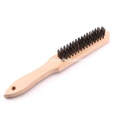 Wood Handle Brush Tool Wire Brushes for Cleaning Rust Removal Steel