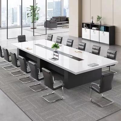 High End White Office Furniture Conference Table Boardroom Meeting Table
