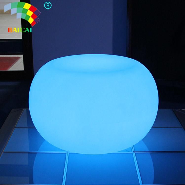 Commercial Plastic LED Furniture, Home Garden furniture Round Table with Glass