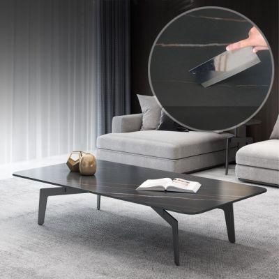 New Design Living Room Modern Metal Marble Top Round Coffee Table