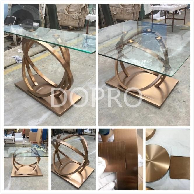 New Design Dining Table with Glass or Marble Top