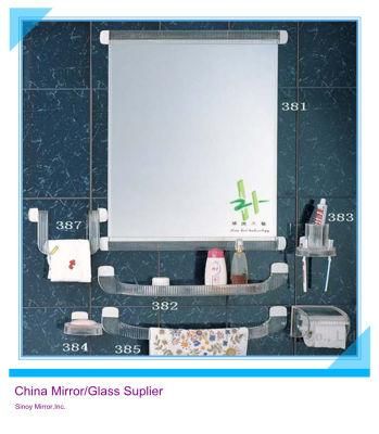 2-6mm Frameless Bathroom Mirror with Various Edge Working