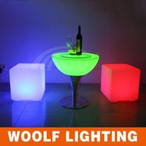 LED Illuminated High Top Tables with Glass