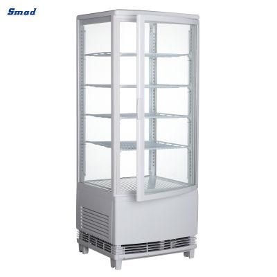 Smad White Flat Glass Commercial Countertop Displays Chiller 98L Showcase Price