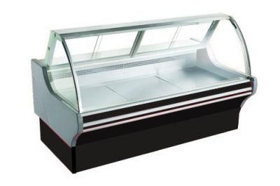 Fixed Glass Display Deli Showcase with LED Lights