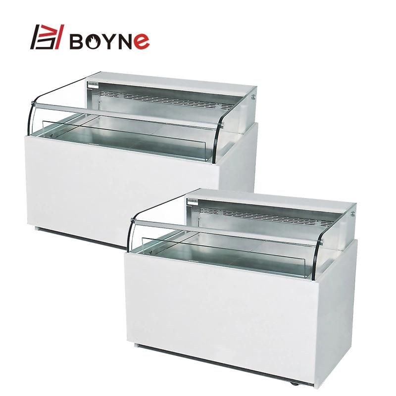 Commercial Bakery One Side Opened Single Layer Cake Display Chiller Showcase