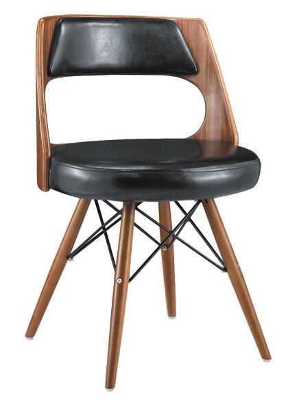 Modern New Design Wood and Leather Leisure Chair Bar Stool