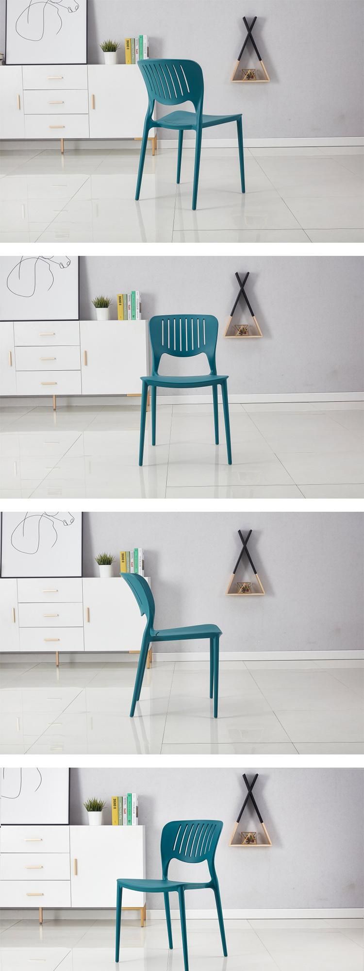 Modern Home Living Room Furniture Stacking PP Plastic Dining Chair for Garden