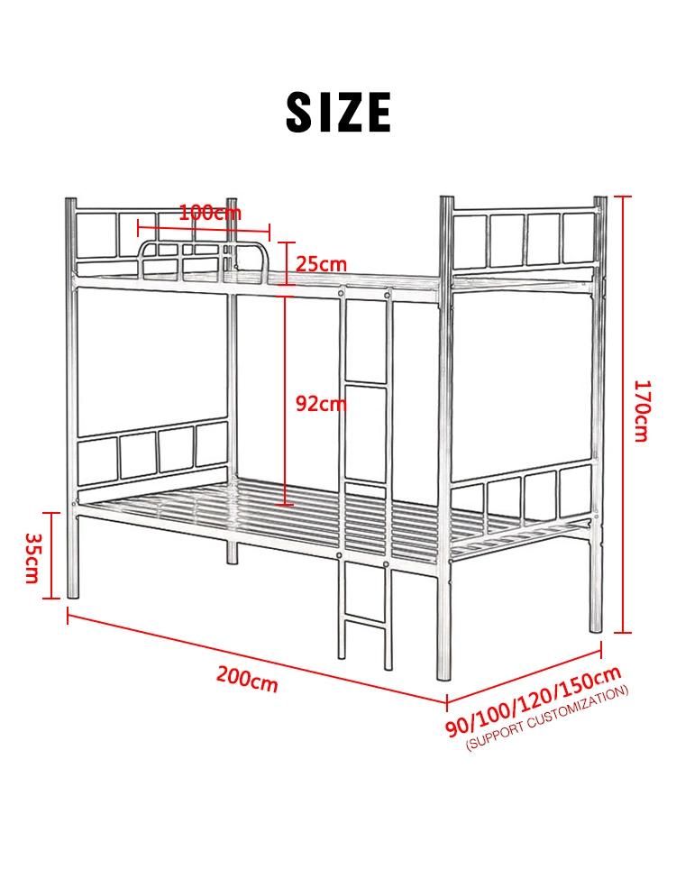 Easy Assembled Space Saving Smart Bedroom Furniture Metal Frame Folding Bunk Bed