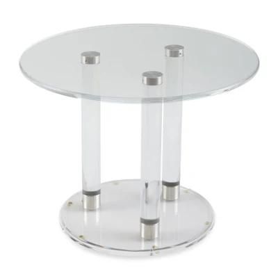 Hot Sale Fashionable Modern Durable Movable Tempered Glass Acrylic Coffee Table