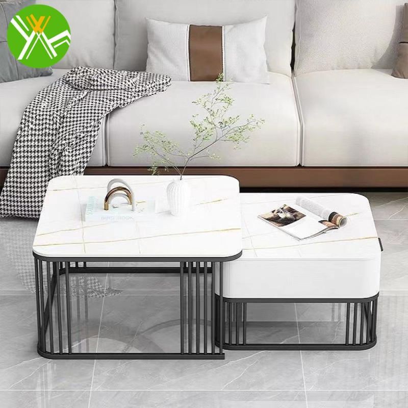Yuhaihot Sale Design Modern Furniture Living Room Table Basse Tempered Round Glass Gold Coffee Tables for Living Room