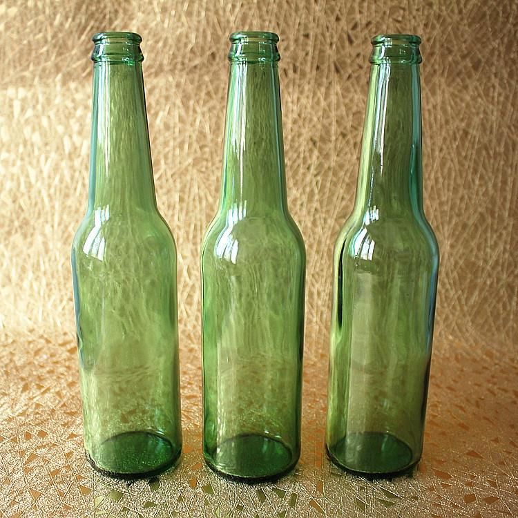 330ml Emerald Beer Bottle Empty Bottle Beverage Glass Bottle Refined Beer Bottle Wine Cabinet Decorative Wine Bottle Glassware