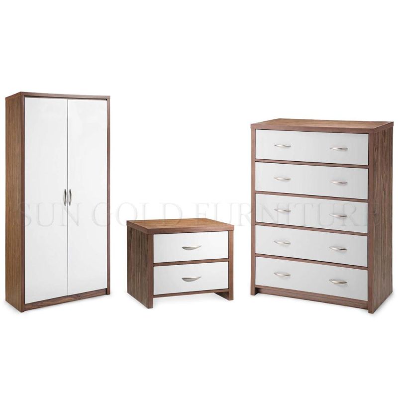 Wholesale Factory Modern Home Bedroom Furniture Wooden Sliding Door Clothes Storage Wardrobe