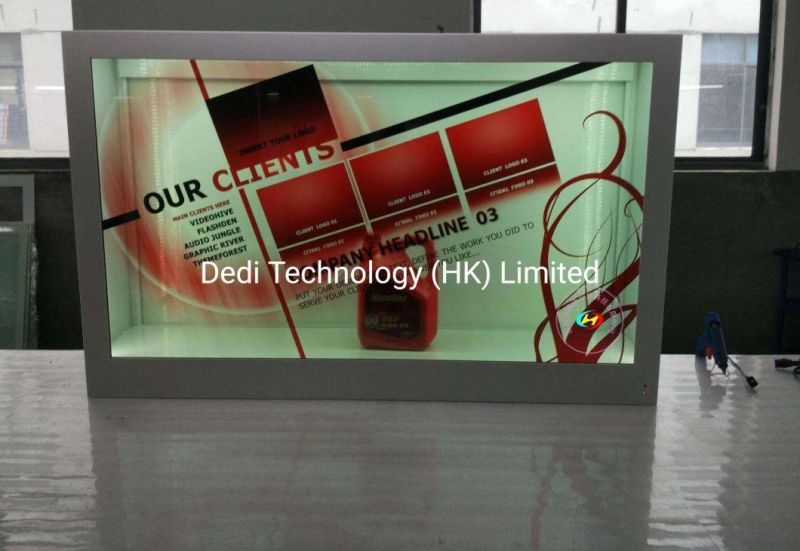 Dedi 43" Transparent LCD Screen Showcase with Capacitive Touch