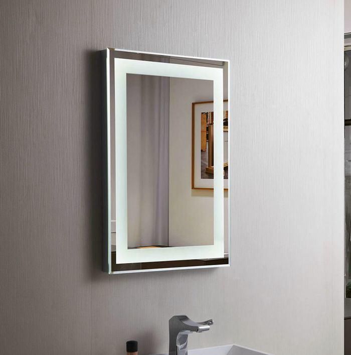 Fancy Hotel Touch Switch Bathroom Lighted LED Backlit Mirror with Defogger