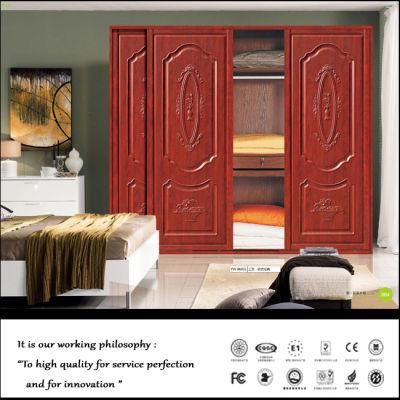 2016 European Classical Matte Sliding PVC Door Wardrobe