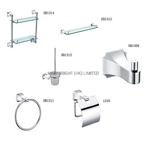 Wall Mounted Bath Rack Bathroom Accessories Glass Shelf