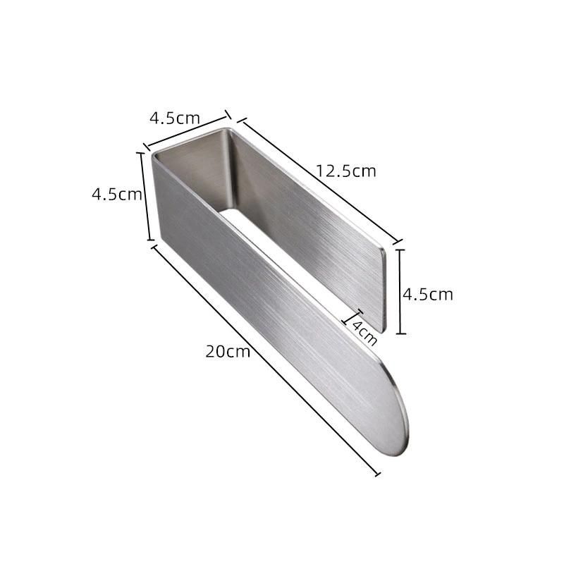 Hotel Family Strange Two Double Sides Tape Bathroom Accessories 304 Stainless Steel Nail-Free Adhesive Single Bathroom Toilet Towel Racks