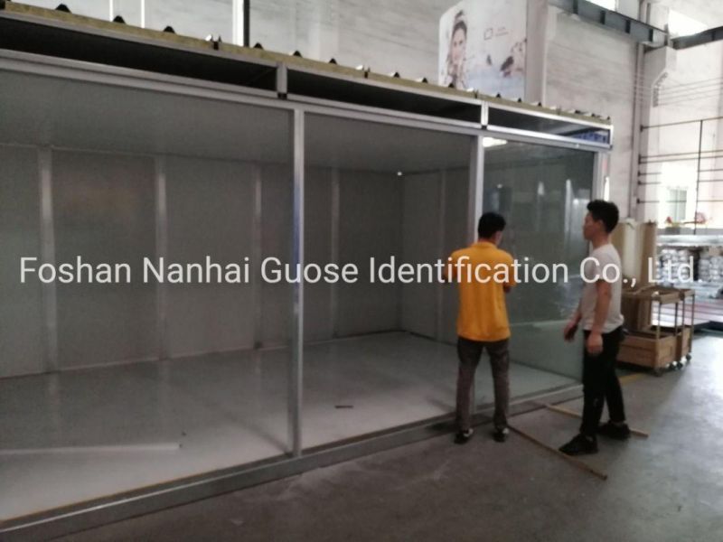 Custom Glass Wall Advertising Bus Station Bus Stop Structure Shelter with light Box on The Roof