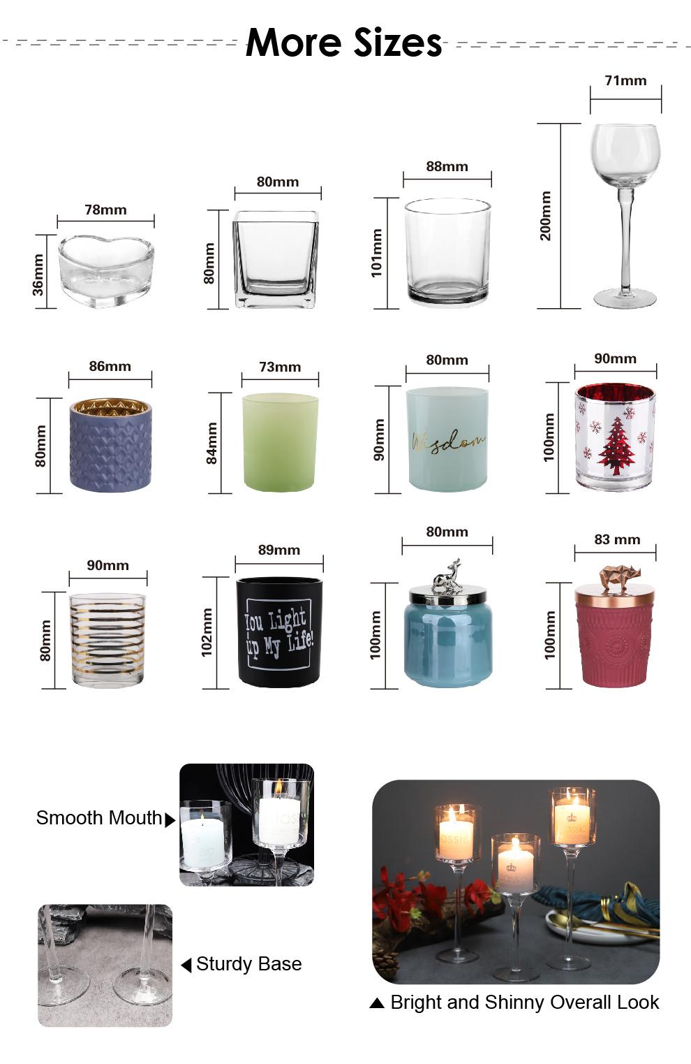 Cheap Price Free Sample Wholesale Clear Glass Candle Holder for Home Decoration