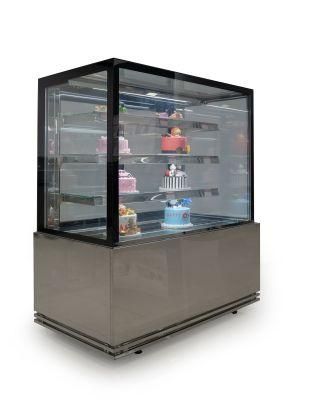 Pastry Big Showcase Glass Cooler Front Open Display Cake Cabinet