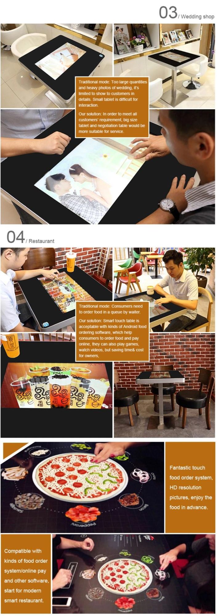 21.5" Smart Touch Screen Coffee Table Interactive Table with Good Price