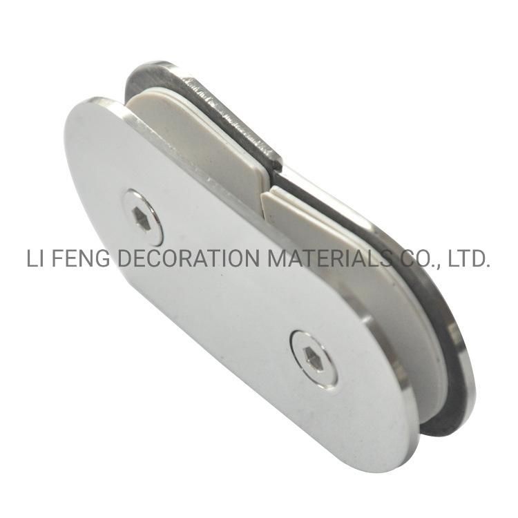 Stainless Steel 180° Round Shower Room Glass Fixed Clip/Bathroom Door Hinge for Glass Hardware Accessories