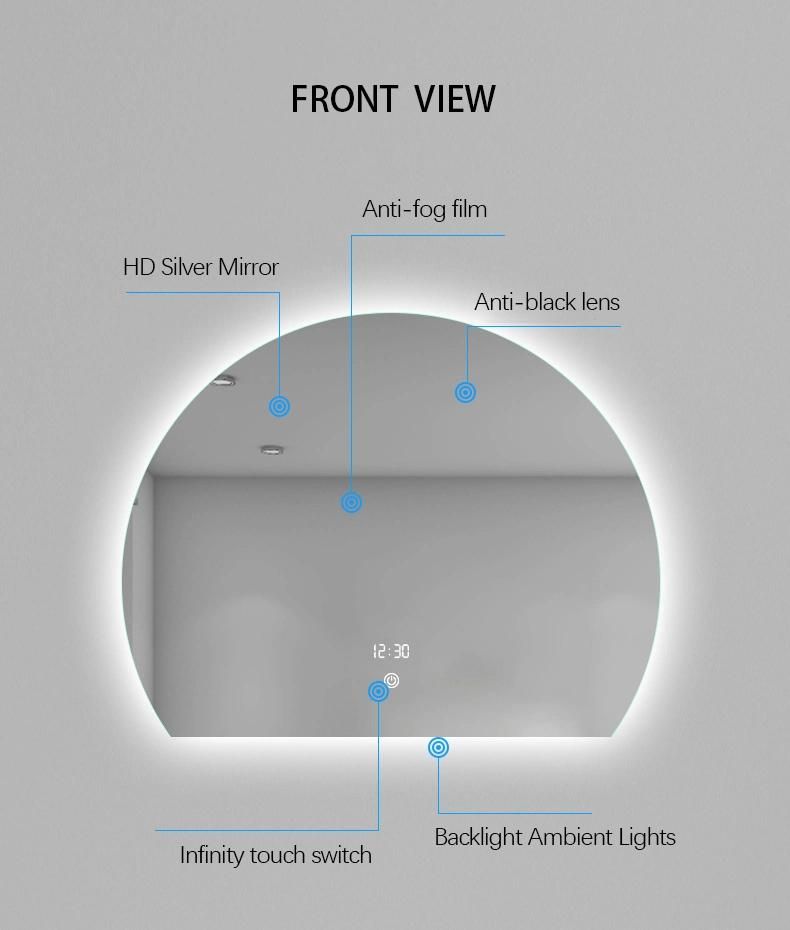 Fogless Cabinet Premium Quality LED Mirror for Bedroom Bathroom Entryway with Cheap Price