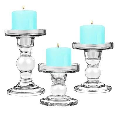 Wedding Decoration Glass Candle Holders for Pillar and Taper Candle