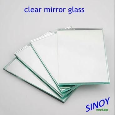 1.1mm - 8mm Thickness Float Glass Double Coated Clear Silver Mirror Glass, with Max Sheet Size 2440 X 3660mm for Interior Applications