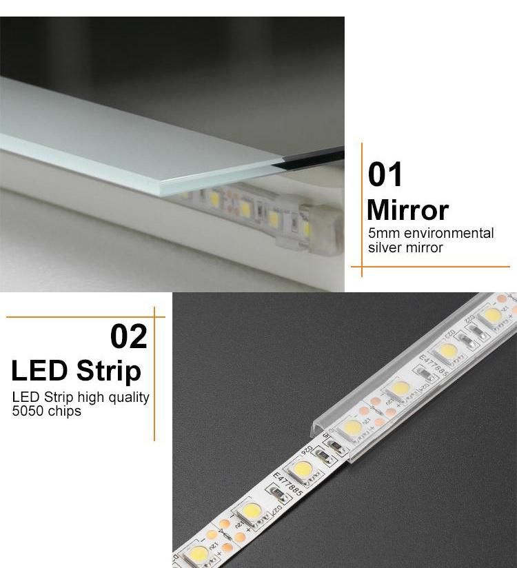 Anti-Foggy Bathroom Decoration Smart Mirror LED