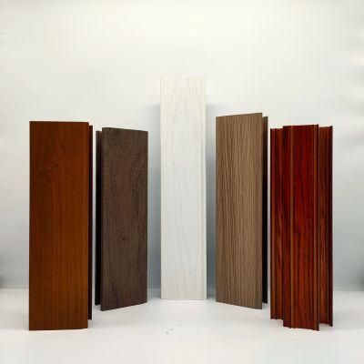 Custom Wood Grain Powder Coating Surface Finish Aluminum Profile for Window and Door