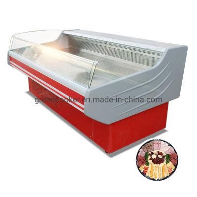 High Efficiency Energy Saving Large Fresh Meat Cooler Machine Deli Cooler Showcase