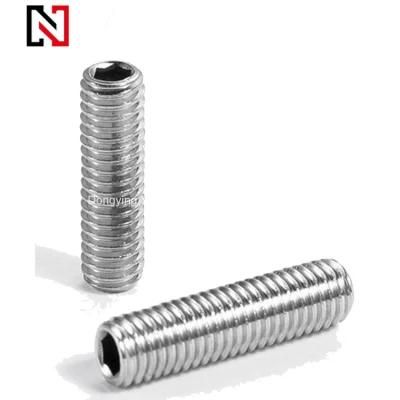 Stainless Steel Hexagon Socket Set Screw with Flat Point