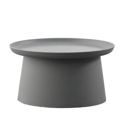 Modern Round Accent Side Coffee Table for Living Room, Dining Room, Tea, Home with Metal Frame