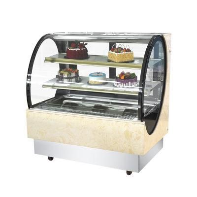 European Style Display Pastry Cabinet with Front/Back Sliding Doors for Bakery Shop