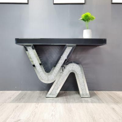 High Quality New Style White Rectangle Mirrored Hallway Table