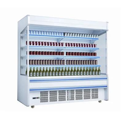 Supermarket Open Freezer Upright Refrigerating Cabinet Glass Door Cooler Multi Deck Frozen Drink Display Chiller