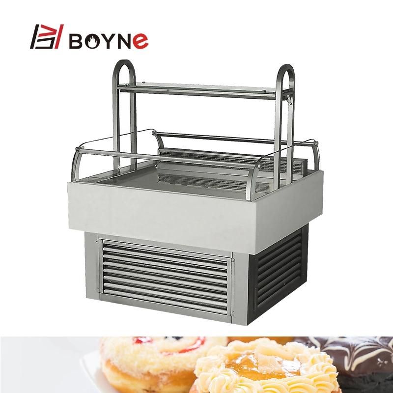 Commercial Bakery Shop Fan Cooling Open Type Single Layer Cake Chiller Showcase