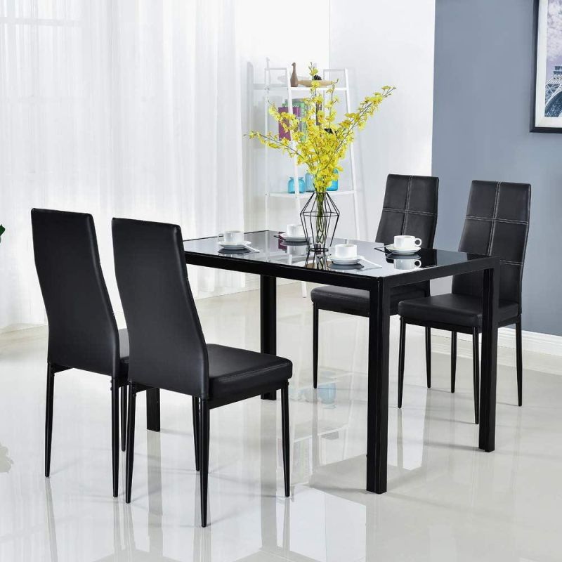 China Factory Wholesale Customized Design Modern Style Glass Dining Furniture Glass Coating Dining Table