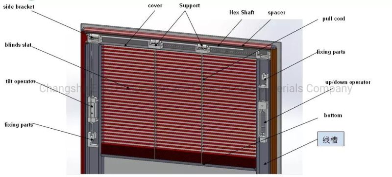 Blinds Between Glass Safety Glasses Tempered Glass Building Window