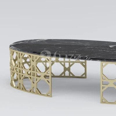Unique Modern Design Luxury Home Furniture European Living Room Special Leg Gold Metal Coffee Table