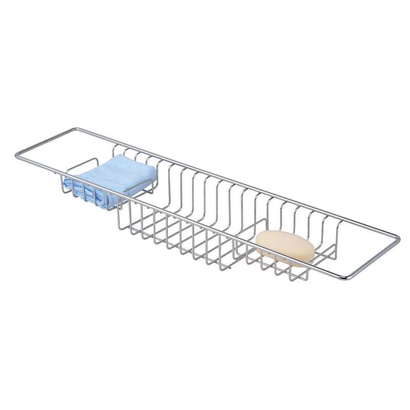 304 Stainless Steel Bathtub Rack Wine Glass Shelf Bookshelf Mobile Phone Shelf Storage Rack