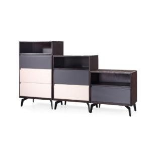 Factory Direct Modern Wooden Chest of Drawers with Glass Top (YA980P-4)