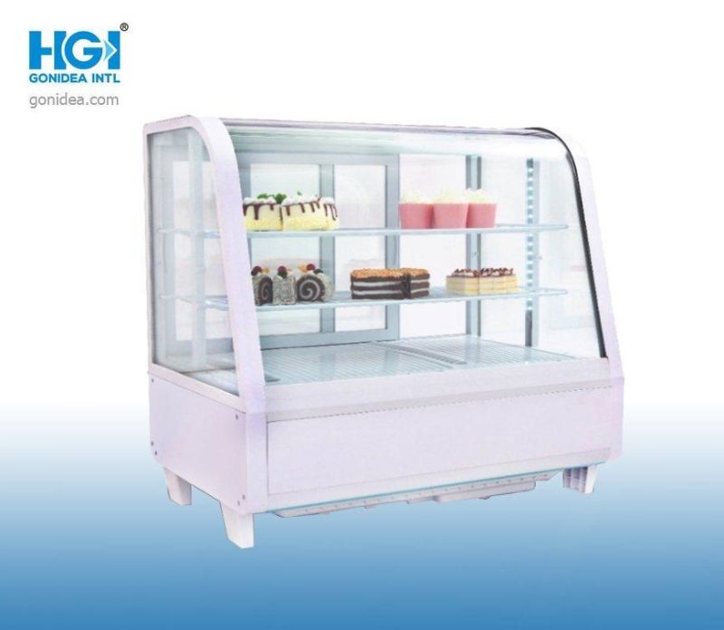Front Curved Glass Cake Display Showcase Cw-120
