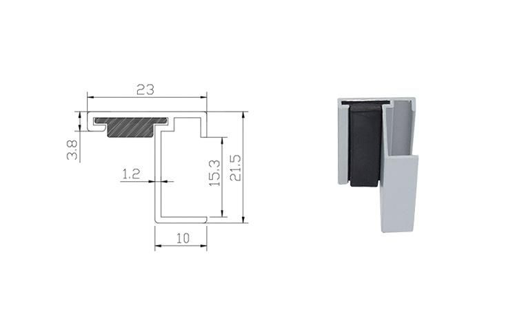 High Quality RV Caravan Motorhome Accessories Wrap Angle Wall Cabinet Corner Slot Width 15mm Surface Oxidation RV Furniture Profile