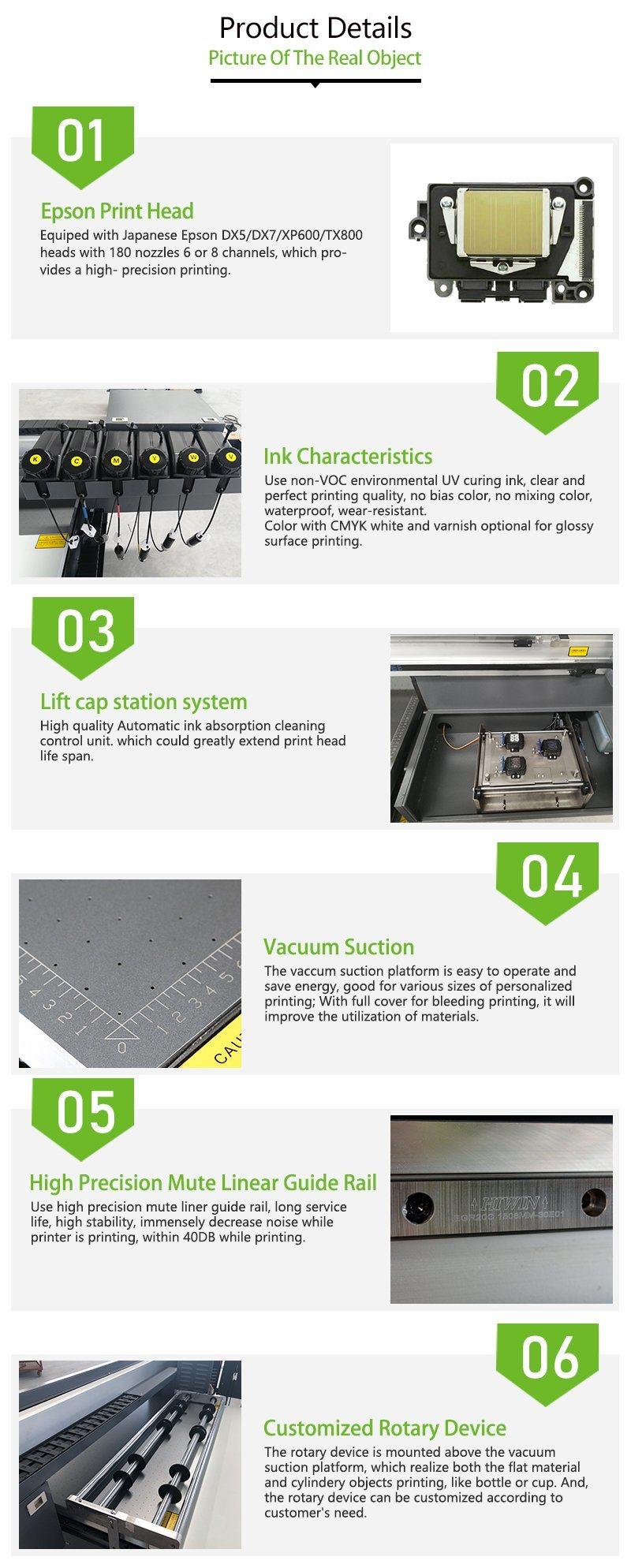 Ntek UV LED Printer Dx5 Flatbed 6090 Printing Machine