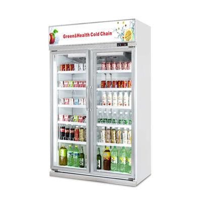 Commercial Vertical Display 4 Glass Door Cabinet Refrigerator for Sale